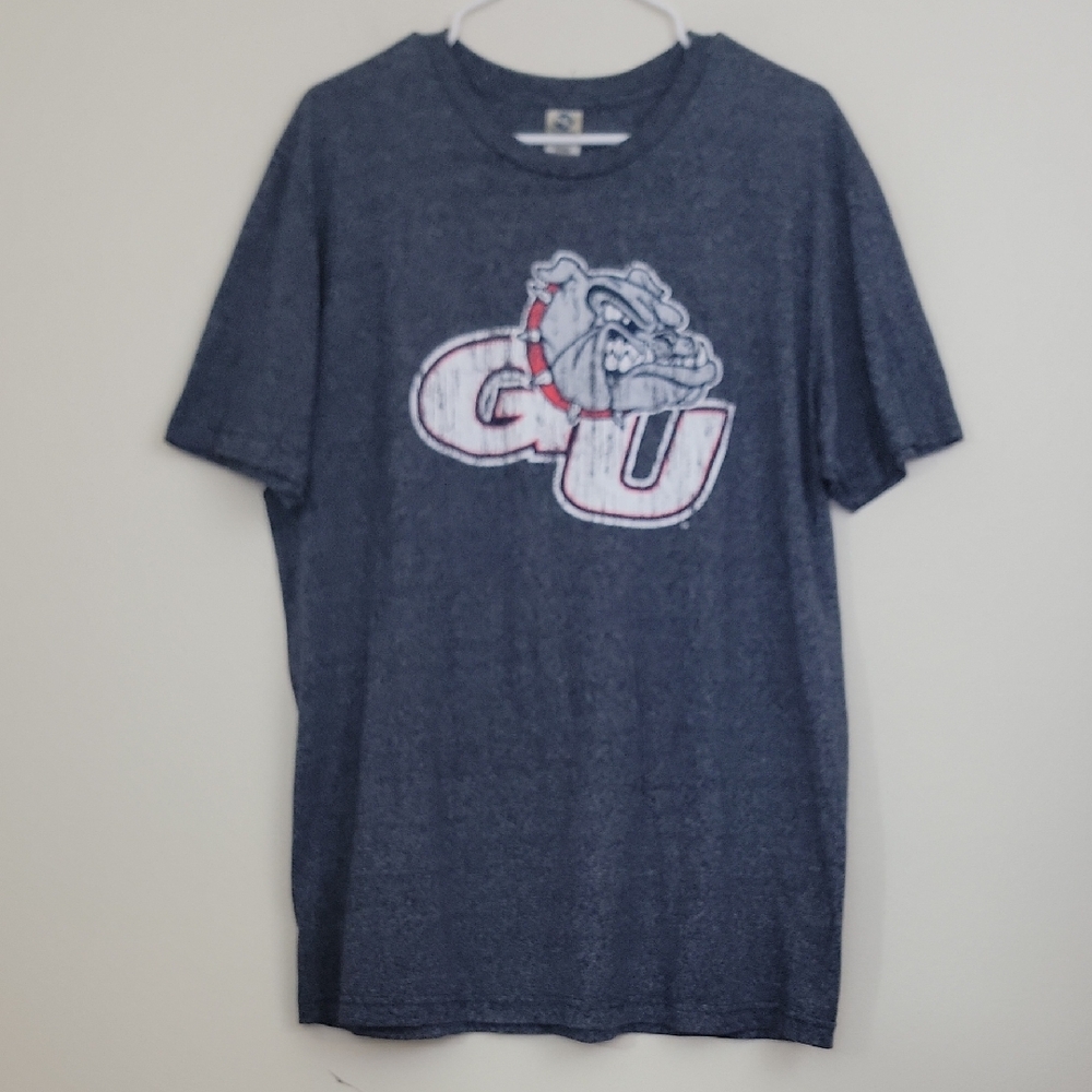 Gonzaga Bulldogs Gray Variegated Short Sleeve T-Shirt By "New Agenda" Mens XL